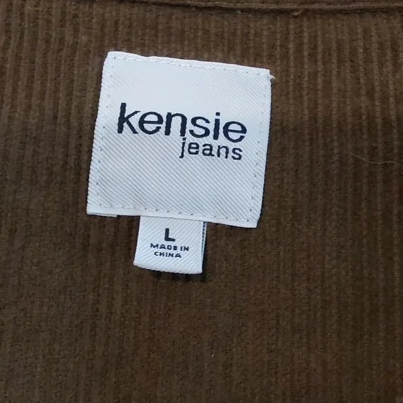 Kensie Jeans Green Button Down Corduroy Over Shirt Jacket Mens Size L - Picture 8 of 13